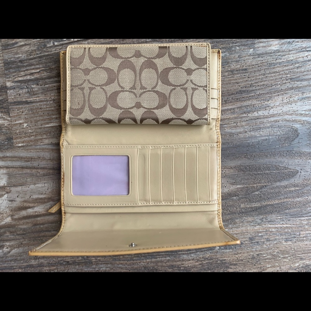 Authentic Coach wallet with checkbook insert - Picture 3 of 5